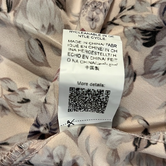 Floral Pleated Maxi Dress * Back Zipper Elastic Sleeves Keyhole * SHEIN Curve 3X - Picture 12 of 12